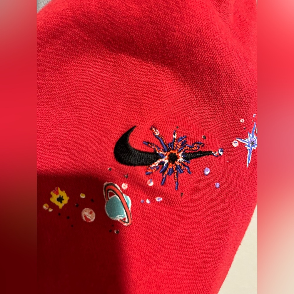 Nike Mens Fleece Club Casual Galaxy Embroidered Swoosh Shorts Size Large - Picture 7 of 12